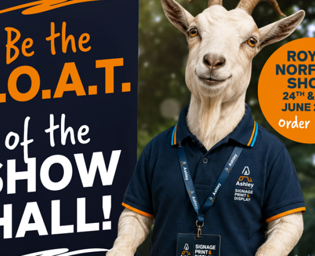 ashley signage print and display goat royal norfolk show news page