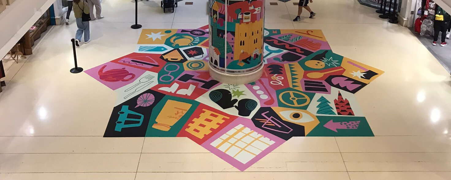 Ashely Signage Print and display vinyl floor and printed graphics Castle Quarter