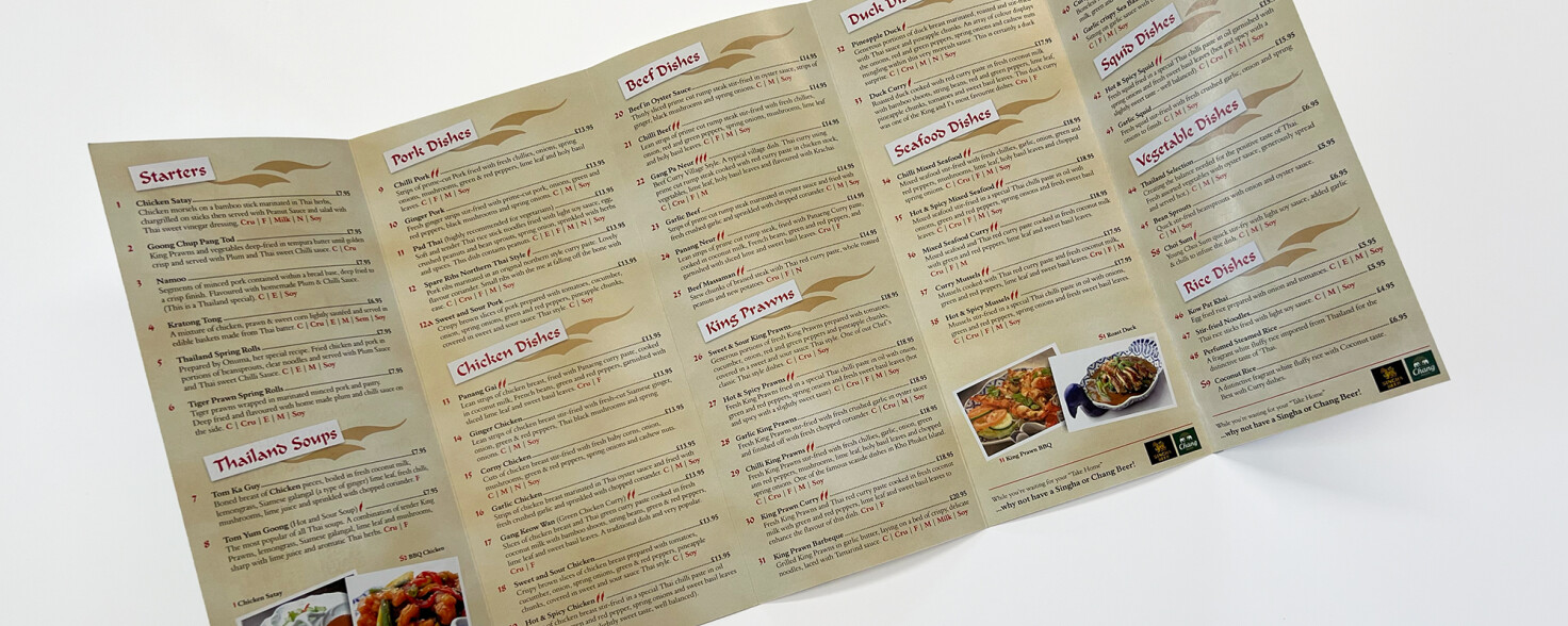 Ashley Signage Print and display printed items menus