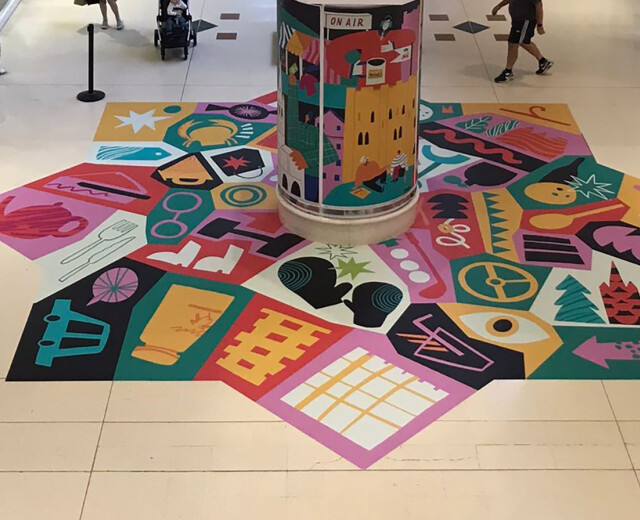 Ashely Signage Print and display vinyl floor and printed graphics Castle Quarter